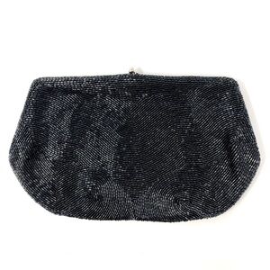 Simpson’s vintage black beaded clutch purse - Made in Belgium